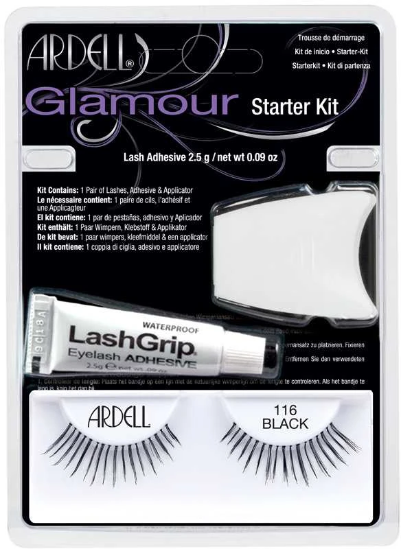 "Ardell Glamour Lashes 101 Demi Juodas" 3 dalių rinkinys