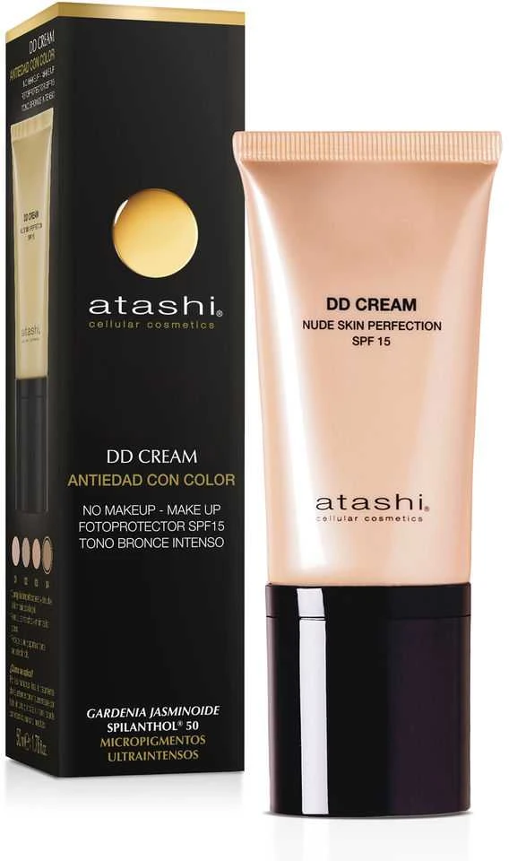Apsauga nuo saulės su spalva Atashi Celullar Cosmetic Spf 15 DD Kremas Bronce intenso 50 ml
