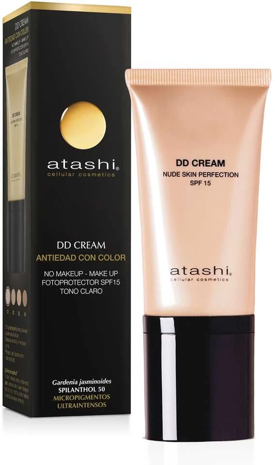 Apsauga nuo saulės su spalva Atashi Celullar Cosmetic Spf 15 DD Kremas 50 ml Aiškus
