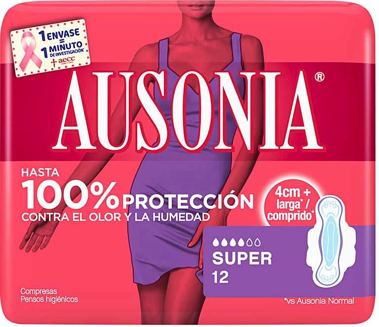 "Ausonia Super Plus" su sparneliais Higieniniai rankšluosčiai 12 vienetų