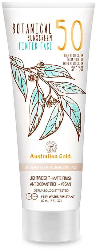 Australian Gold Botanical SPF50 Face Lotion atspalvį veidui suteikiantis losjonas | spalva: Fair / Light, 88ml aprašymas - Prekės nuotrauka