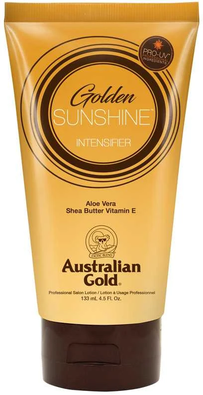 Australian Gold Golden Sunshine kremas deginimuisi soliariume, 130ml aprašymas - Prekės nuotrauka