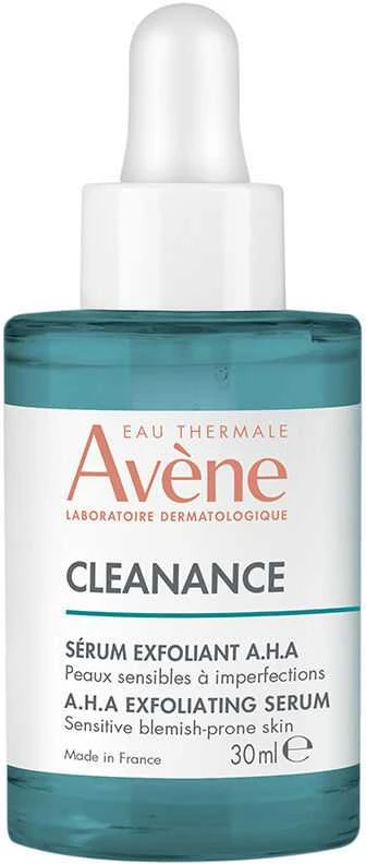 Avène Cleanance A.H.A. Anti-Perfection Exfoliating Serum šveičiantis serumas jautriai, spuoguotai veido odai, 30 ml