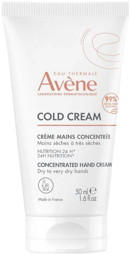 Avene Cold Kreminis Hand Kreminis rankų kremas sausai ir labai sausai odai, 50 ml
