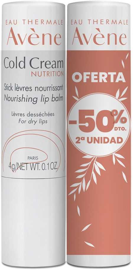 Avene COLD CREAM NOURISHING LIP STICK LOT 2 x 4 gr