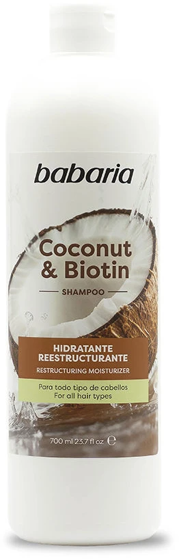 "Babaria" kokosų šampūnas su keratinu ir biotinu 700ml