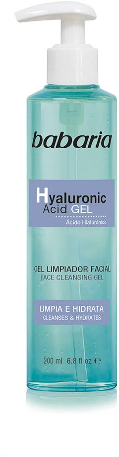 Babaria Gel Limpiador Facial Acido Hialuronico, 200 ml