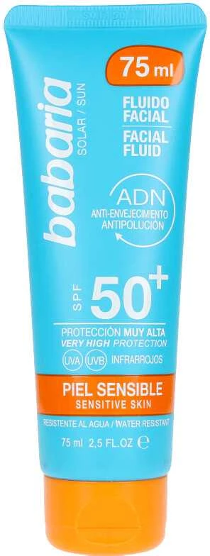 Babaria veido fluidas jautriai odai SPF50, 75 ml