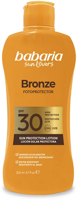 Babaria Sol Bronze Leche Protectora Aloe Spf30, 200 ml