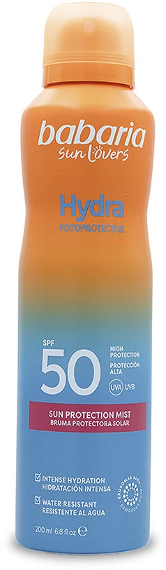 Babaria Sol Hydra Protector Solar Aloe Sfp50 Bruma Purškiklis, 200 ml