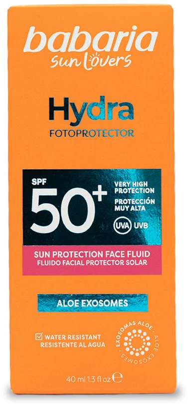 Babaria Sol Hydra Facial Fluido Solar Fotoprotector Spf50, 40 ml