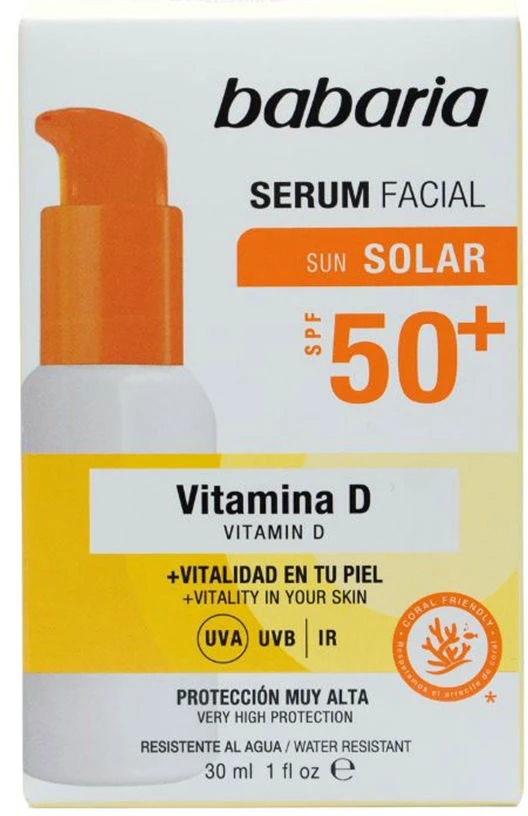 Babaria Vitamina D Atsparus vandeniui Serum Facial Spf50, 30 ml