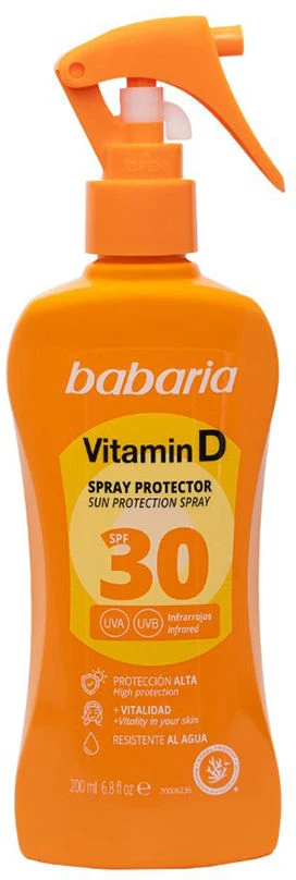 Babaria Vitamina D Purškiklis Protector Spf30, 200 ml Purškiklis