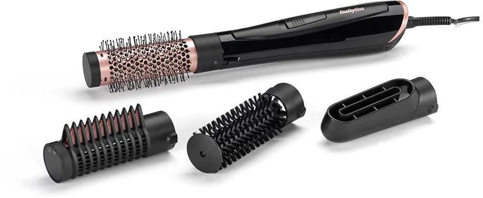 BaByliss AS126E plaukų formavimo šukos Karšto oro šepetys Garinis Juoda 2,2 m 1000 W