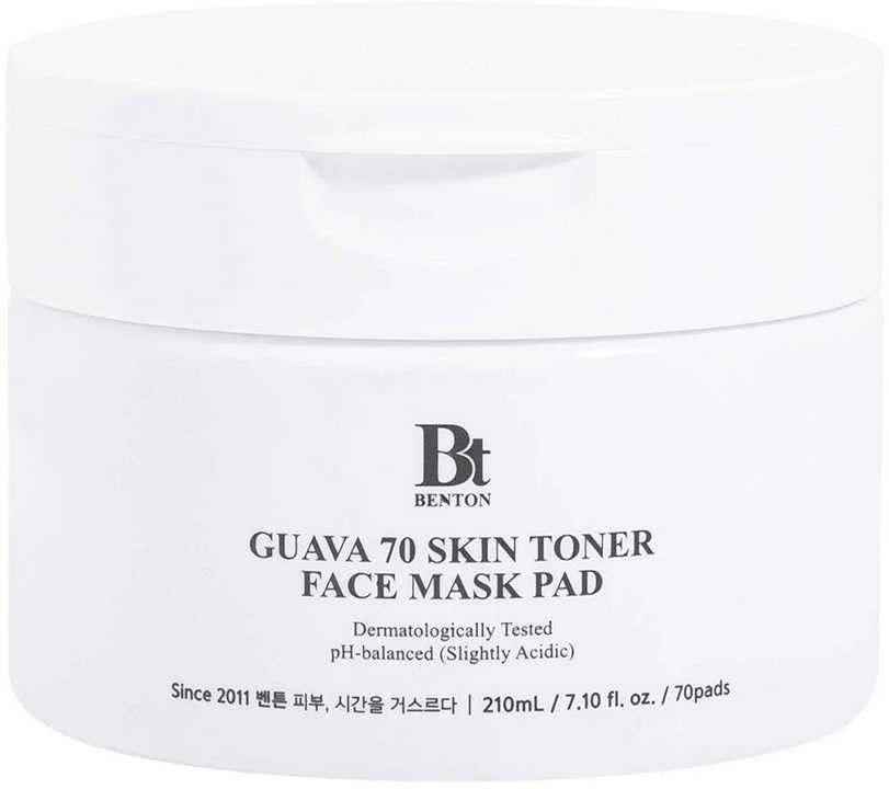 Benton Guava 70 Skin Toneris Face Mask Pad drėkinantys ir raminantys padeliai veidui, 70 vnt.