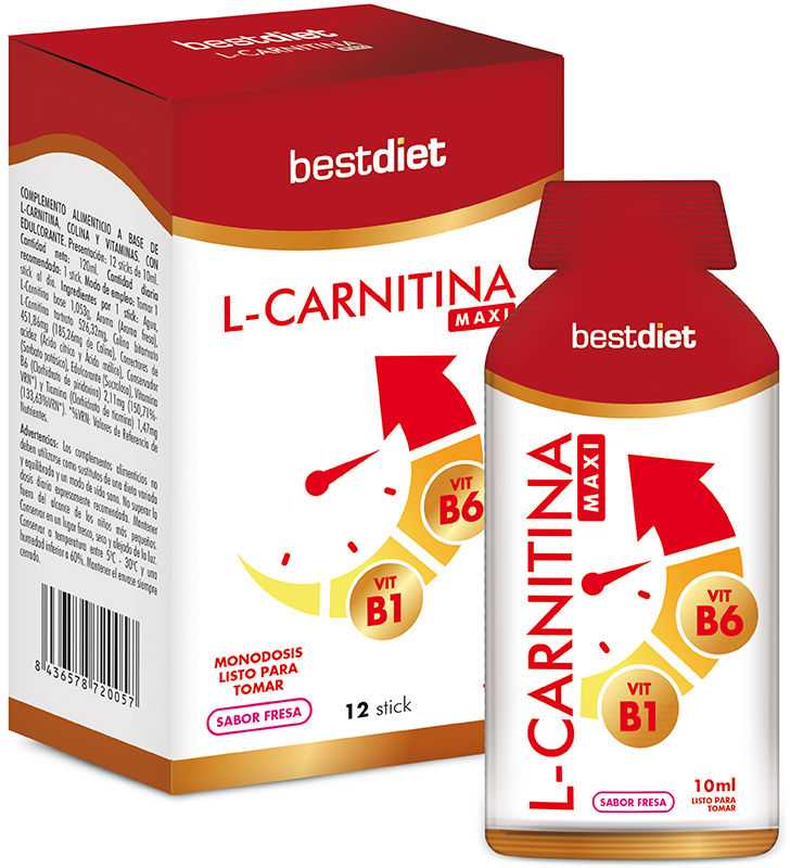 Best Diet L-Carnitina maisto papildai 12 vnt