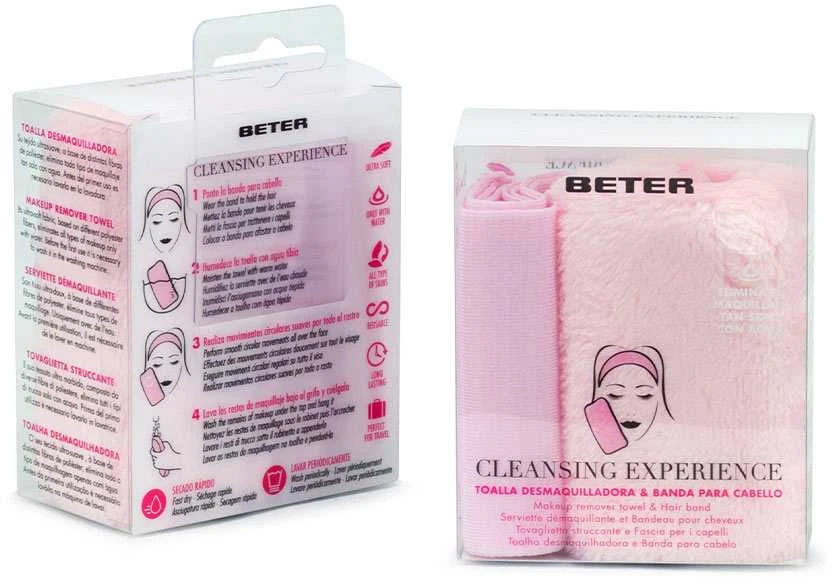 "Beter Cleansing Experience" makiažo valymo rankšluostis ir plaukų juosta