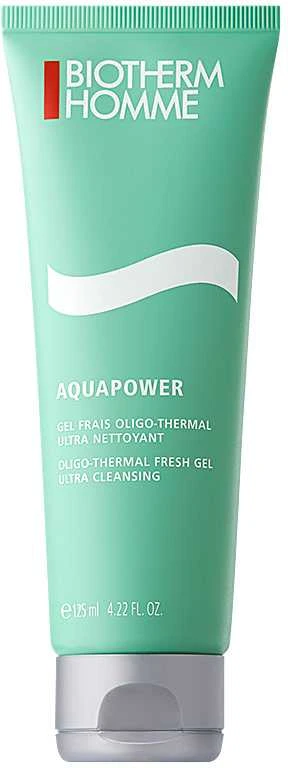 Biotherm Homme Aquapower Oligo-Thermal Fresh Gel veido prausiklis vyrams, 125 ml