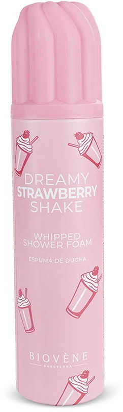 „Biovene Dreamy Strawberry Shake“ drėkinamosios dušo putos, 250 ml