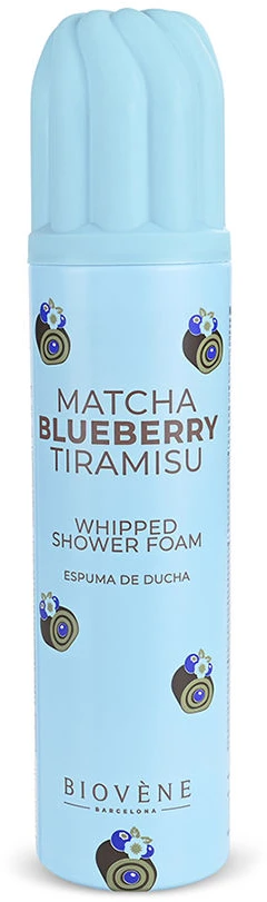 Biovene drėkinamosios dušo putos su matcha ir mėlynių tiramisu, 250 ml