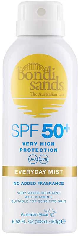 Bondi Sands SPF 50+ Everyday Aerosol Mist Purškiklis bekvapis apsauginis purškiklis nuo saulės, 160 g