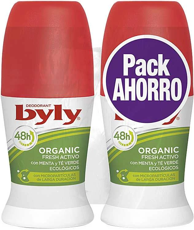 Byly Organic Extra Fresh roll-on dezodorantas, dviejų vienetų pakuotė