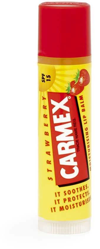 "Carmex" braškių drėkinamasis lūpų balzamas Spf15