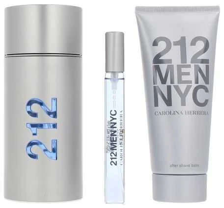 Carolina Herrera 212 Men Eau De Toilette Purškiklis, 100 ml Set 3 Pieces