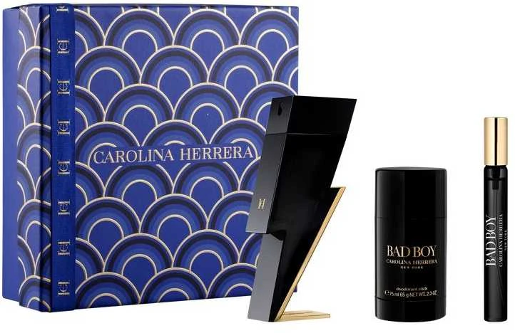 Carolina Herrera Bad Boy tualetinis vanduo purškiklis, 100 ml rinkinys 3 vnt.