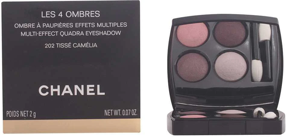 Chanel Les 4 Ombres Multi Effect Quadra Eyeshadow keturių spalvų akių šešėlių paletė, atspalvis: 202 - Tisse Camelia, 2 g