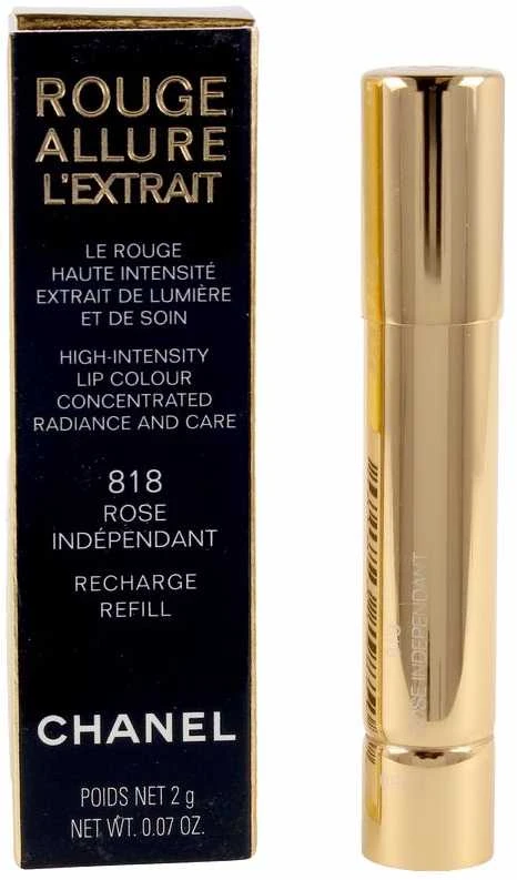 „Chanel Rouge Allure L'Extrait High In.“ lūpų dažai – „Recharge“ #818 „Rose Independent“, 2 g.
