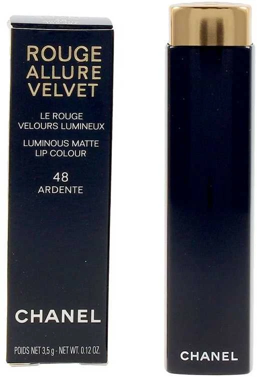 Chanel Rouge Allure Velvet švytintys matiniai lūpų dažai, 3,5 g, spalva: 48 - ARDENTE