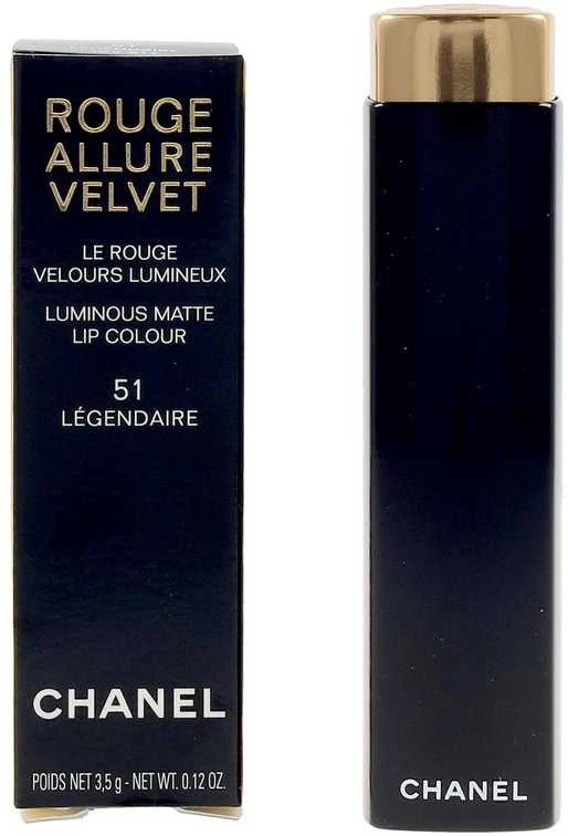 Chanel Rouge Allure Velvet švytintys matiniai lūpų dažai, 3,5 g, spalva: 51 - LÉGENDAIRE