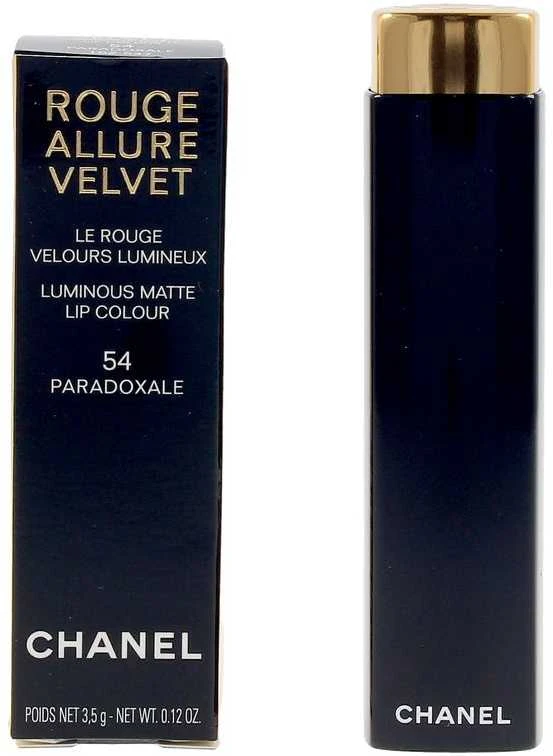 Chanel Rouge Allure Velvet švytintys matiniai lūpų dažai, 3,5 g, spalva: 54 - PARADOXALE