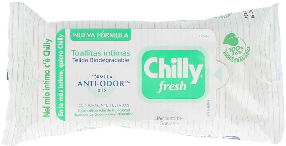 "Chilly" intymios servetėlės "Fresh Formula Ph5" 12 vienetų
