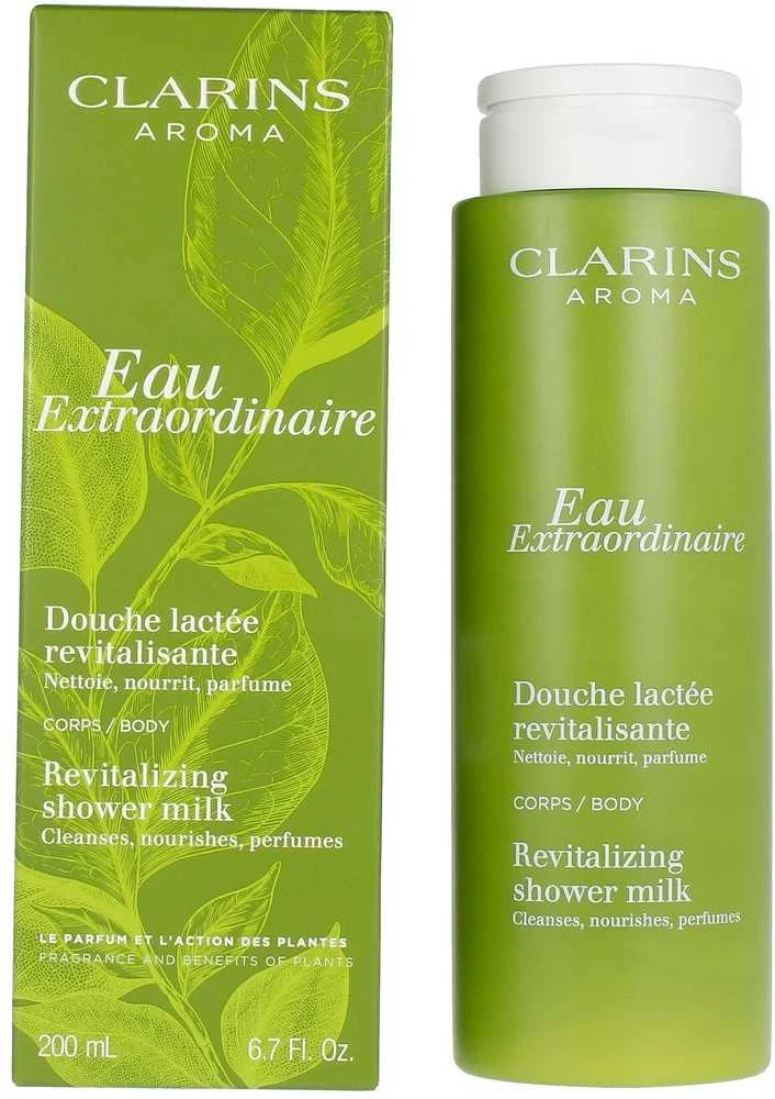Clarins Eau Extraordinaire Revitalizing Shower Milk gaivinantis pieniškas prausiklis kūnui, 200 ml