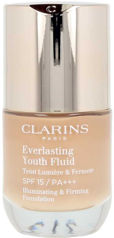 „Clarins Everlasting Youth fluidas“ (šviesinamasis ir stangrinamasis makiažo pagrindas), 30 ml, 114