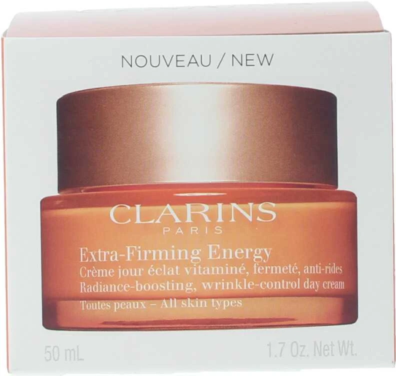 Clarins Extra Firming Energy Skaistinamasis bei stangrinamasis veido kremas brandžiai odai, 50 ml