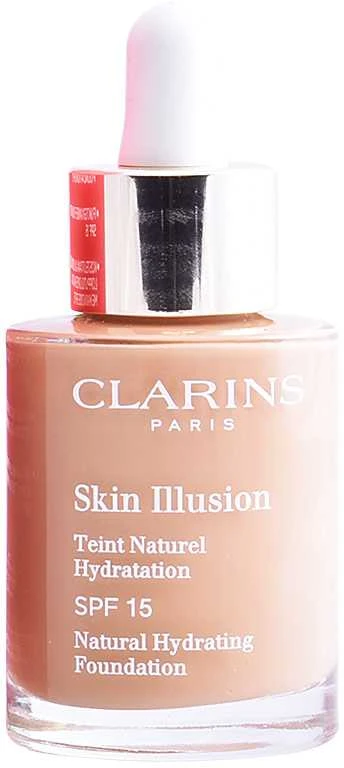 „Clarins Skin Illusion SPF 15“ (natūralus drėkinamasis makiažo pagrindas), 30 ml, 114 kapučino