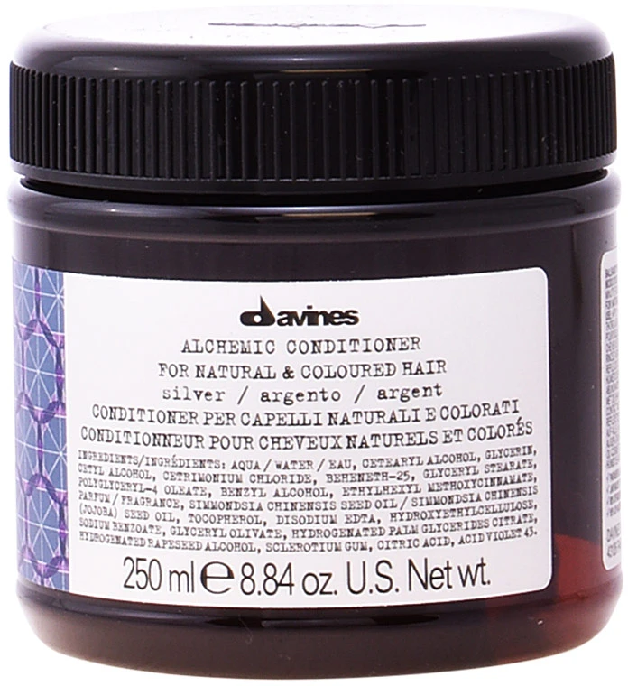 Davines ALCHEMIC Conditioner Sidabrinis kondicionierius platininėms blondinėms / šviesintiems plaukams, 250 ml