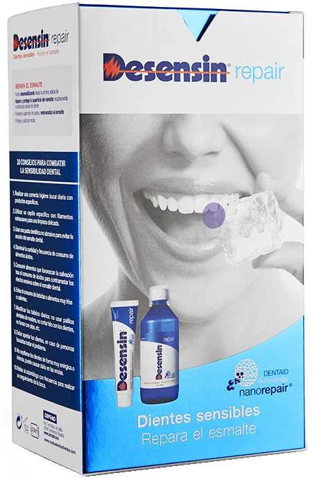 Desensin Repair dantų pasta 75ml + burnos skalavimo skystis 500ml