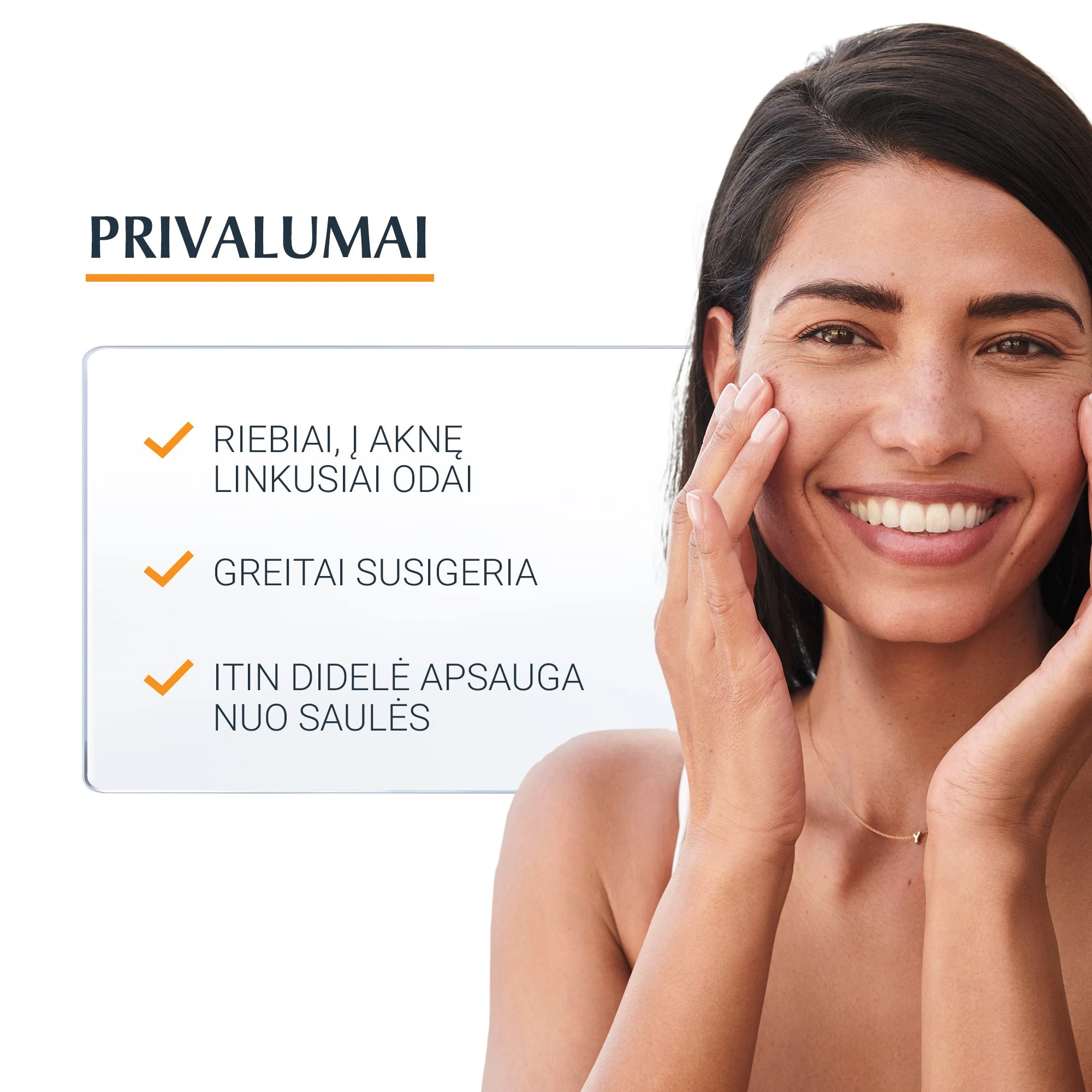 Eucerin Oil Control gelinis kremas nuo saulės SPF 50+, 50 ml aprašymas - Prekės nuotrauka