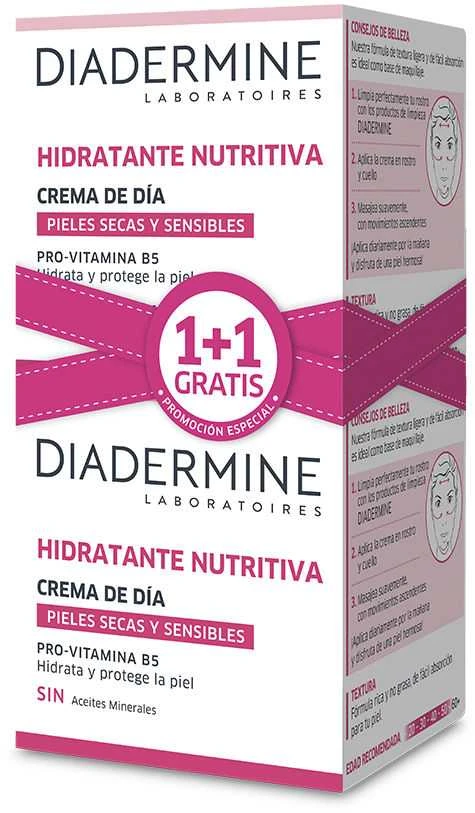 "Diadermine" maitinamasis drėkinamasis dieninis kremas 50 ml 2 dalių rinkinys