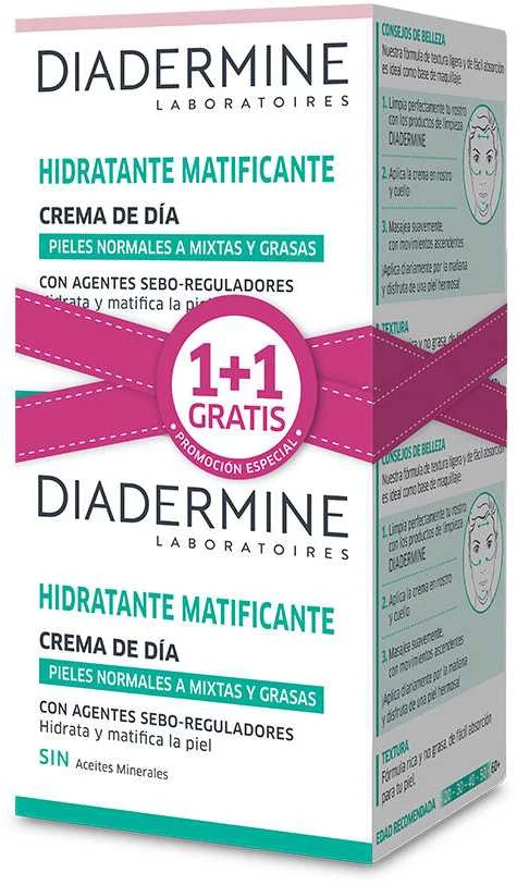 Diadermine Moisturizing Mattifying Day Kreminis, 50 ml Set 2 Pieces
