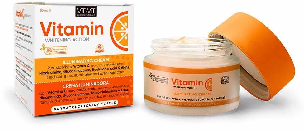 „Diet Esthetic Vit Vit Cosmeceuticals“ švytintis veido kremas su vitaminu C, 50 ml