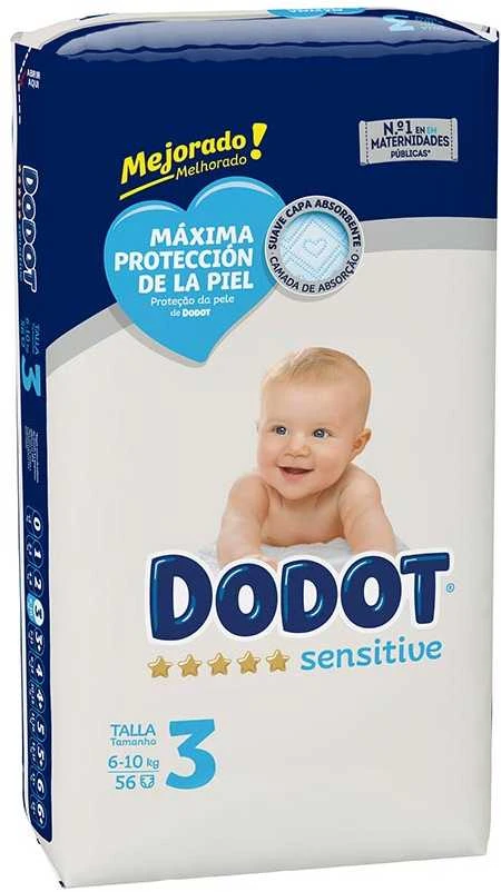 Dodot Sensitive Sauskelnės T-3 56 vienetai