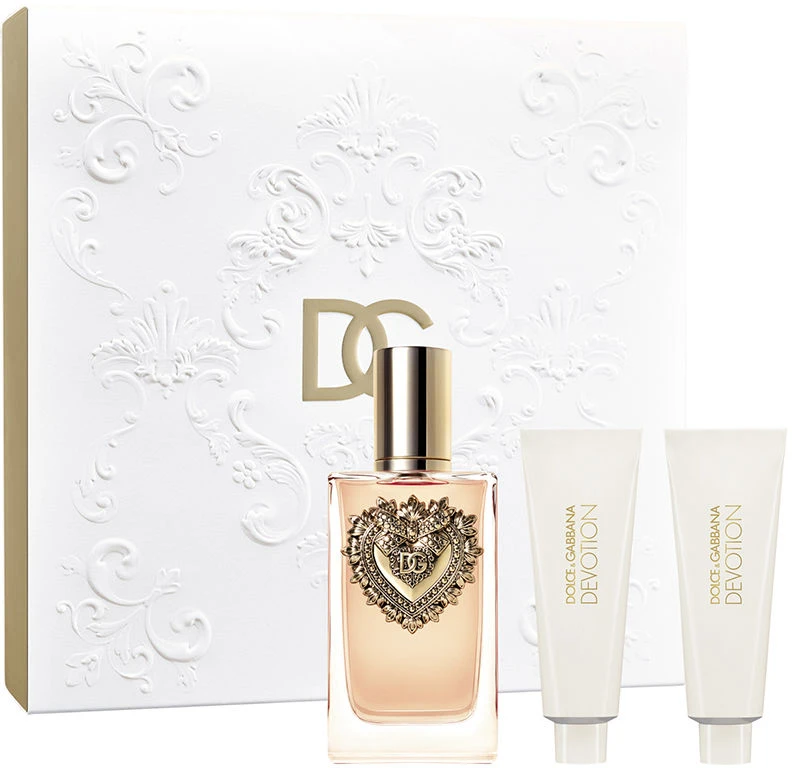 Rinkinys moterims Dolce & Gabbana Devotion (EDP 100 ml, dušo gelis 50 ml, kūno losjonas 50 ml)