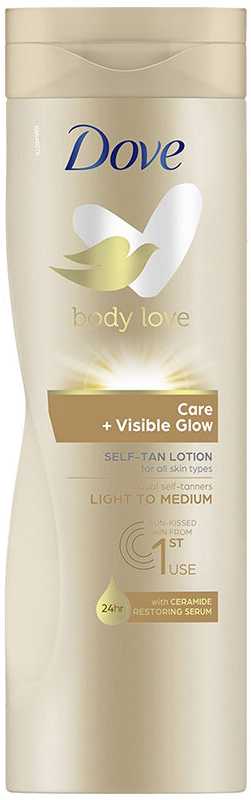 Dove Visible Glow loción Corporal Autobronceadora Tono Medio, 400 ml