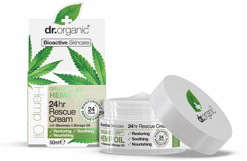 Dr. Organic kanapių aliejaus kremas 50ml
