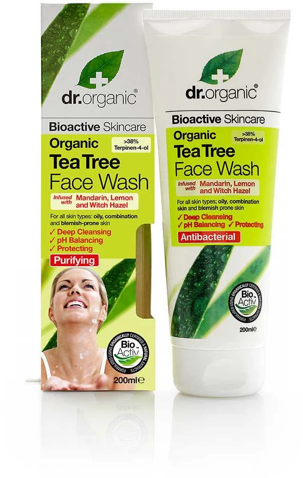 Dr. Organic Arbatmedžio veido prausiklis 200ml
